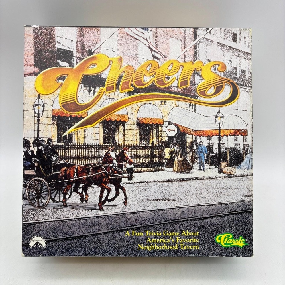 Vintage Cheers Board Game 1992 Classic Trivia TV Show Theme Complete 100% Vtg